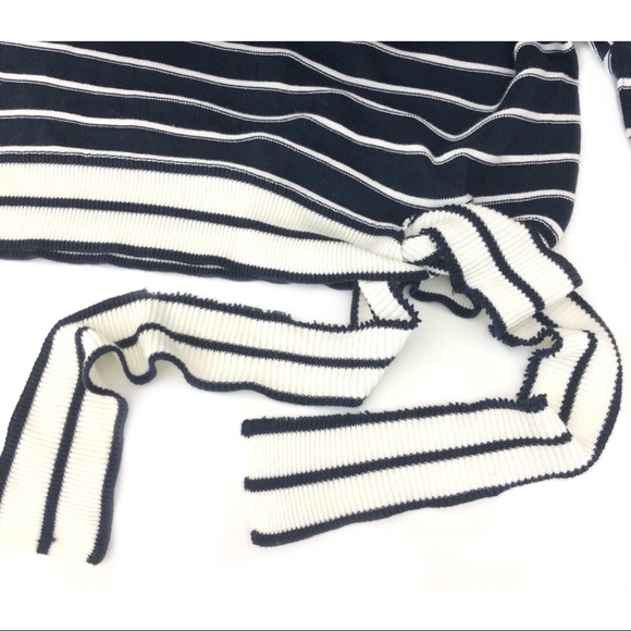 Intermix Gia Sweater Navy White Striped Size P - Picture 5 of 8